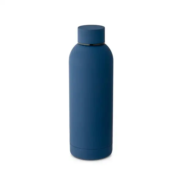 Trinkflasche aus Edelstahl (36% recycelt) (550 mL) mit gummierter Oberfläche – Ansicht 12