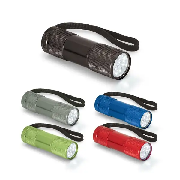 Taschenlampe aus Aluminium mit 9-LEDs – Ansicht 5