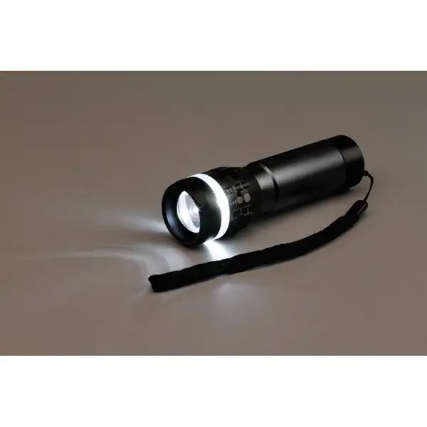 Taschenlampe aus Aluminium mit Zoomfunktion und 3 Lichtmodi – Ansicht 2