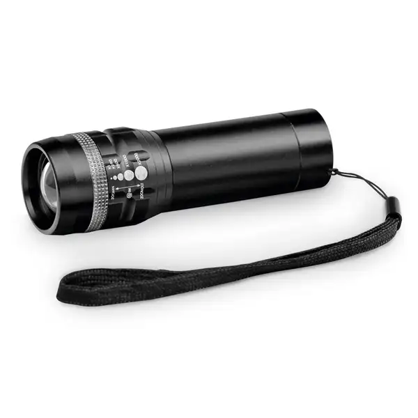 Taschenlampe aus Aluminium mit Zoomfunktion und 3 Lichtmodi – Ansicht 1