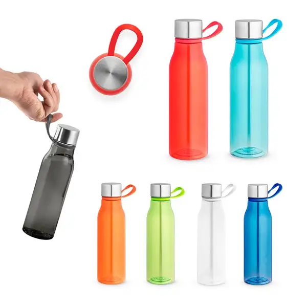 Recycelte PET-Flasche (100 % rPET) mit glänzender, transluzenter Oberfläche – Ansicht 16