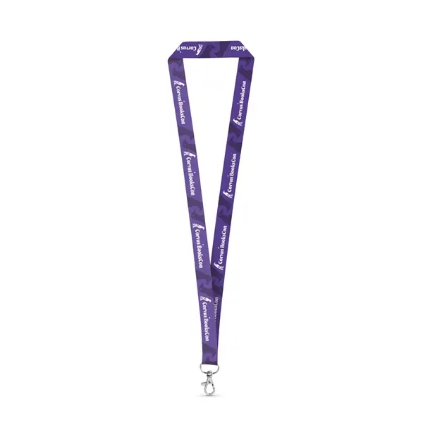 SET Lanyard SUBLIMATION Long II (20 mm) aus recyceltem Polyester (100% rPET) mit 20 mm Schnappkarabiner – Werbeartikel mit Logo bedrucken
