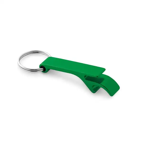 Schlüsselanhänger mit Kapselöffner aus recyceltem Aluminium – Ansicht 3