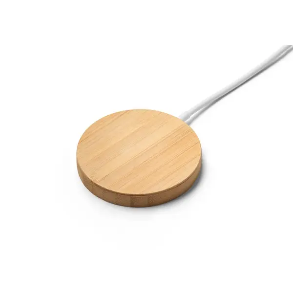 Superschnelles kabelloses magnetisches 15-W-Ladegerät aus Bambus