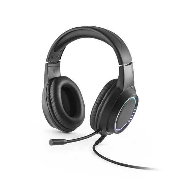 Gaming-Kopfhörer mit Kabel, Mikrofon und RGB-LED-Leuchten aus ABS