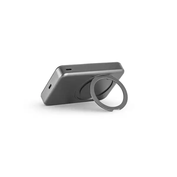 Magnetische Powerbank mit 10'000 mAh und superschnellem kabellosem Ladegerät (15 W) aus recyceltem ABS (100% rABS) mit Ständer – Ansicht 5