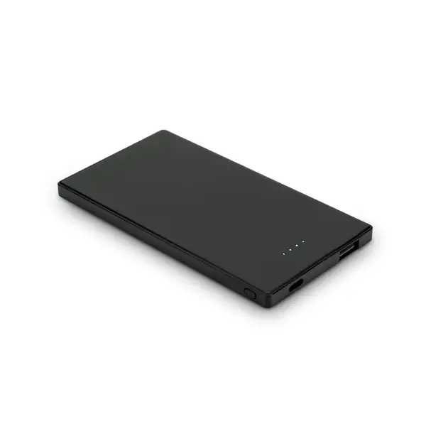 Powerbank Slim mit 5'000 mAh aus Edelstahl – Ansicht 1