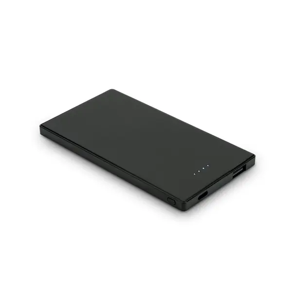 Powerbank Slim mit 5'000 mAh aus Edelstahl – Werbeartikel mit Logo bedrucken