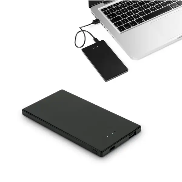 Powerbank Slim mit 5'000 mAh aus Edelstahl – Ansicht 4