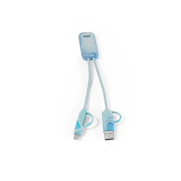 Superschnelles 6-in-1-USB-Kabel aus recyceltem PET (100% rPET) – Ansicht 2