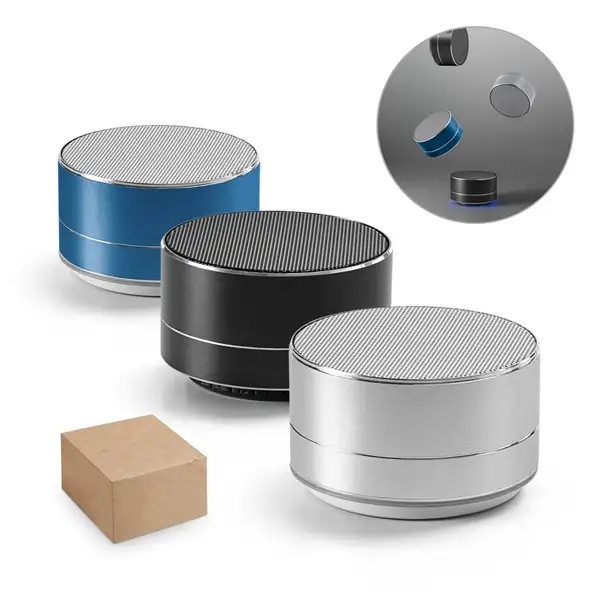 Lautsprecher 3W mit 3 Stunden Akkulaufzeit recyceltem Aluminium (100% rAL) und Recyceltes ABS (100% rABS) – Ansicht 4