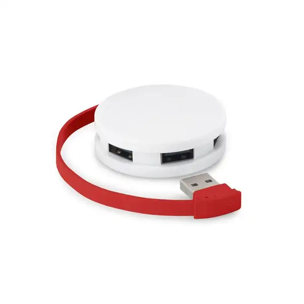 HUB mit Kabel und 4 USB-A-Anschlüssen aus ABS – Ansicht 3