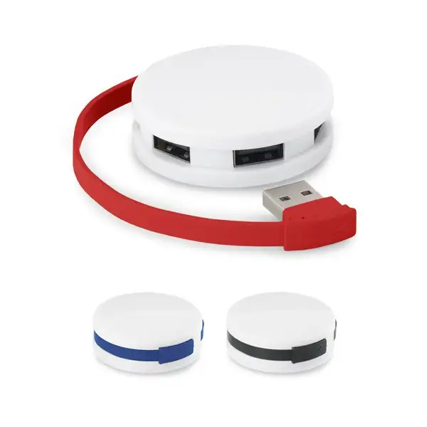 HUB mit Kabel und 4 USB-A-Anschlüssen aus ABS – Ansicht 5