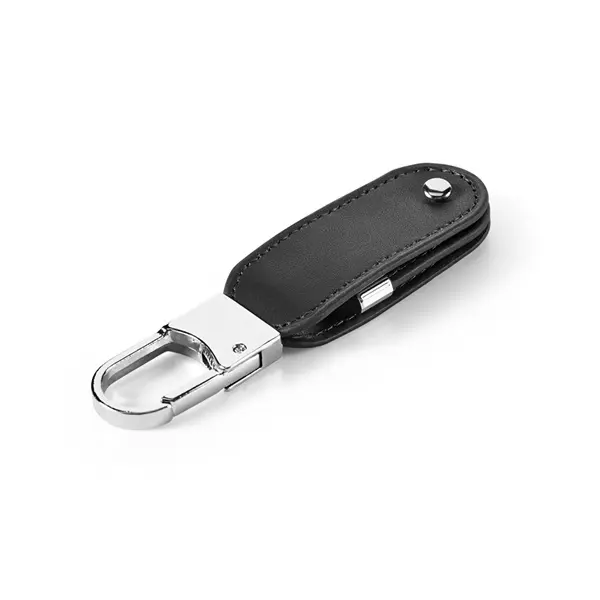 USB-Speicher mit 8GB und Karabinerclip aus PU