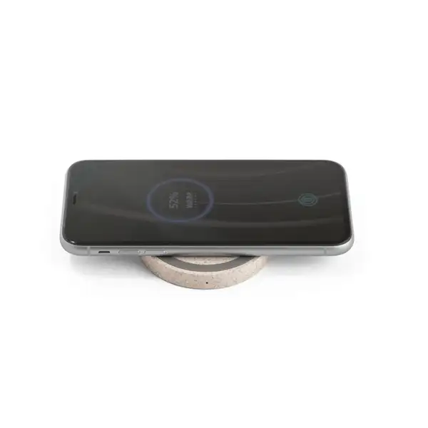 15W wireless Ladegerät aus 65 % recyceltes ABS (65% rABS), 35 % Weizenstrohfasern – Ansicht 3