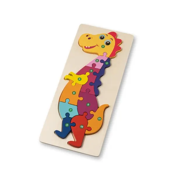 Puzzle in Dinosaurierformat aus Kiefernsperrholz