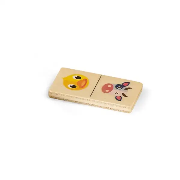 Domino-Spiel aus Holz mit 28 Tierfiguren – Ansicht 5