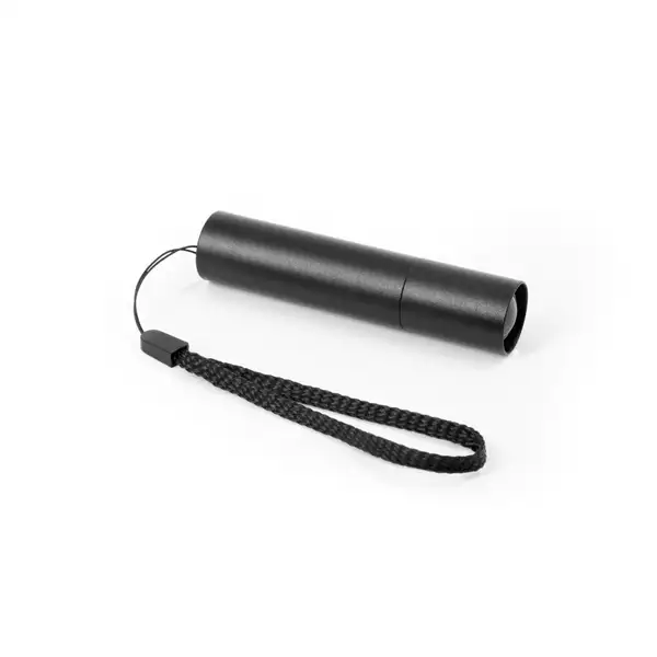 Wiederaufladbare Taschenlampe aus recyceltem Aluminium (100 % rAL) mit 30 mm ausziehbarer Spitze – Ansicht 1