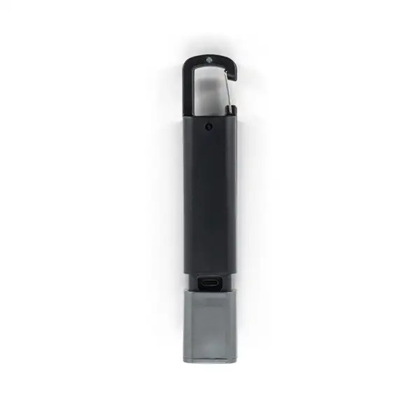 ABS-Taschenlampe mit einer 2-W-LED-Leuchte (53 Lumen) an der Vorderseite und einer COB-Leuchte (53 Lumen) an der Oberseite – Ansicht 3