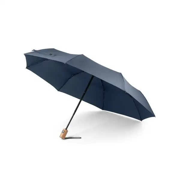 Faltbarer Regenschirm aus recyceltem Polyester (100% rPET) 190T Pongé mit automatischer Öffnung und Schließung – Ansicht 5