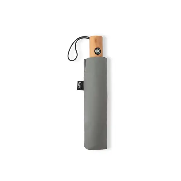 Faltbarer Regenschirm aus recyceltem Polyester (100% rPET) 190T Pongé mit automatischer Öffnung und Schließung – Ansicht 10