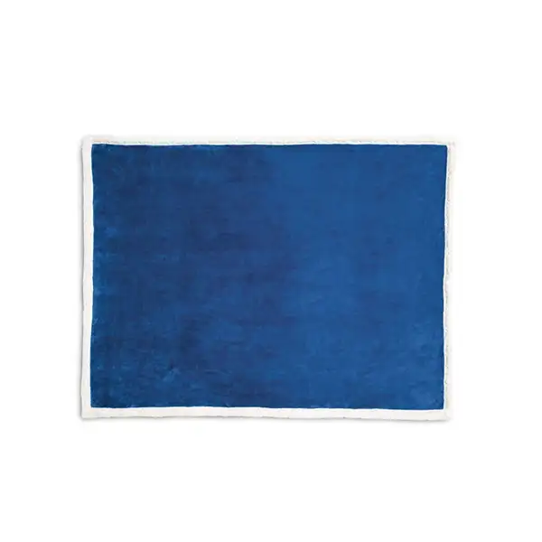 Wendbare Fleecedecke (190 g/m²) mit Satinband und personalisierter Karte – Ansicht 4