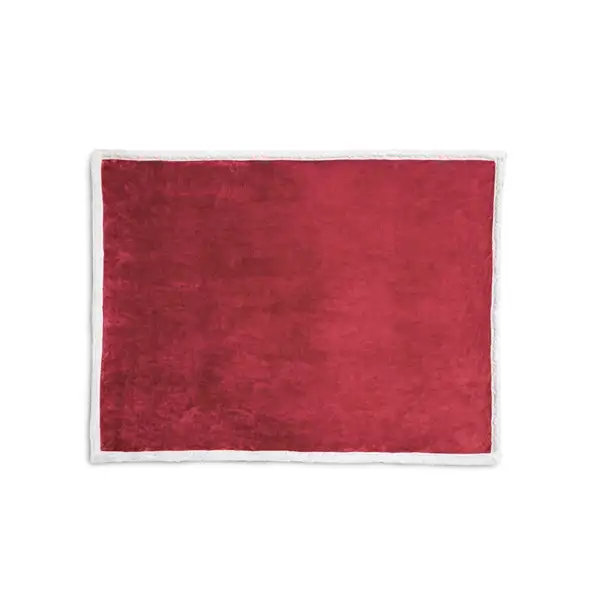 Wendbare Fleecedecke (190 g/m²) mit Satinband und personalisierter Karte – Ansicht 6