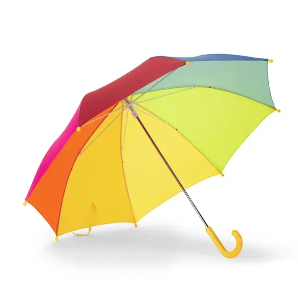 Kinderregenschirm, 19“, bunt, aus 190T Polyester – Werbeartikel mit Logo bedrucken