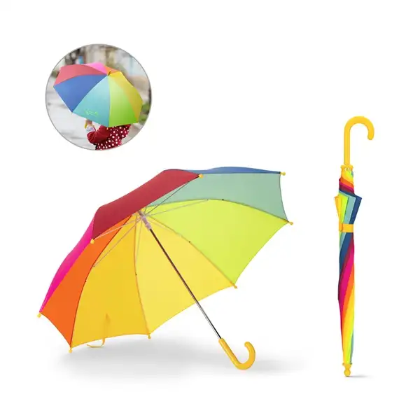 Kinderregenschirm, 19“, bunt, aus 190T Polyester – Ansicht 4