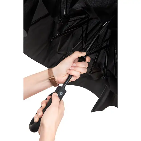 Großer Regenschirm (27") aus 190T Pongee – Ansicht 4