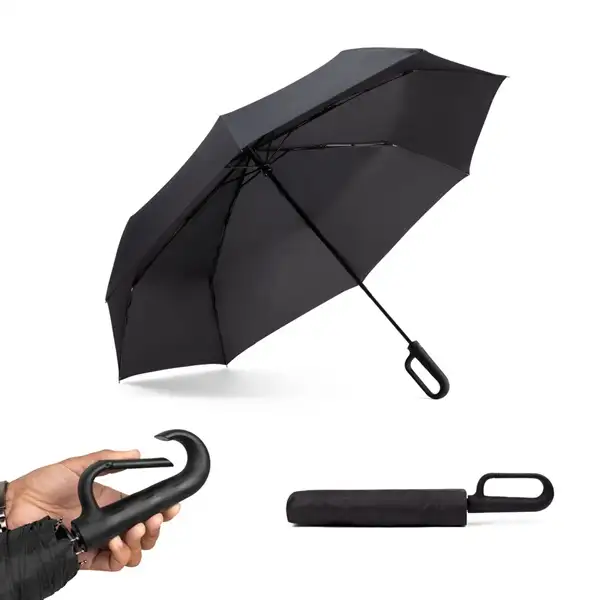 Großer Regenschirm (27") aus 190T Pongee – Ansicht 6