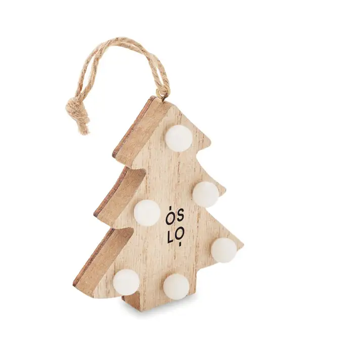 Anhänger aus Holz mit LED – Ansicht 4