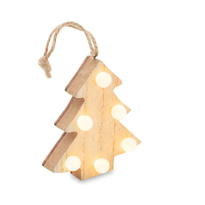 Anhänger aus Holz mit LED – Ansicht 2