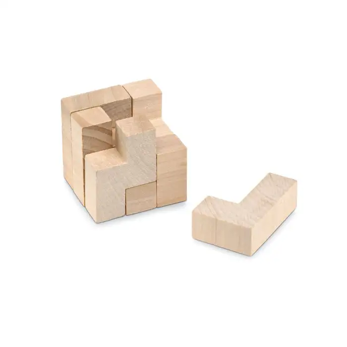 Holzpuzzle im Baumwollbeutel – Ansicht 4