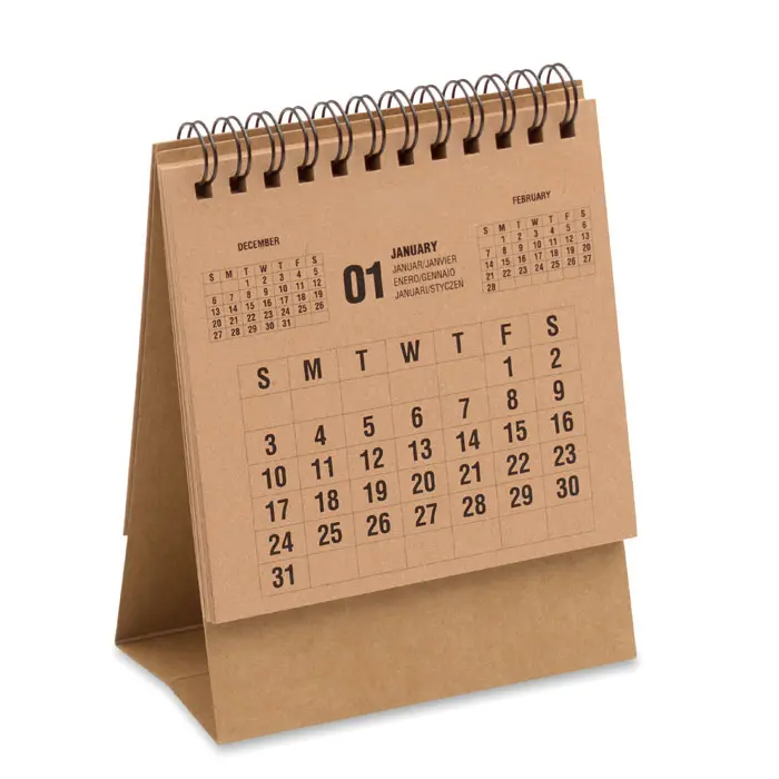 4-Jahres-Tischkalender – Werbeartikel mit Logo bedrucken
