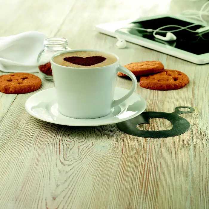Cappuccino Tasse und Untertasse – Ansicht 2