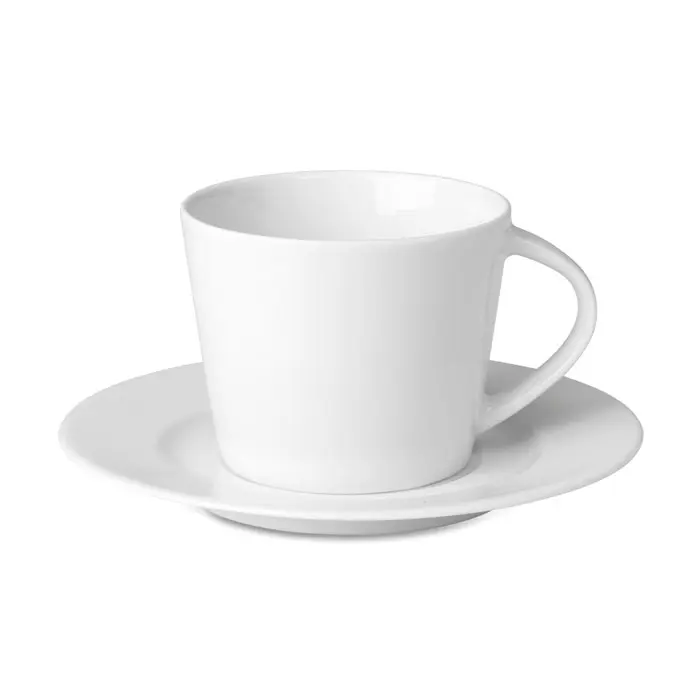 Cappuccino Tasse und Untertasse – Werbeartikel mit Logo bedrucken