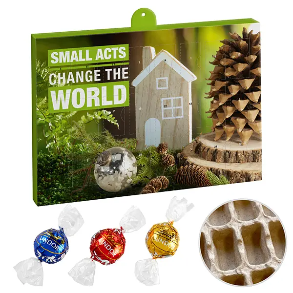 Premium Marken-Adventskalender PAPIER m. Lindor Kugeln