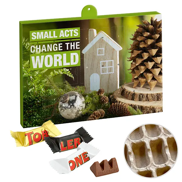 Premium Marken-Adventskalender PAPIER m. Toblerone Mix