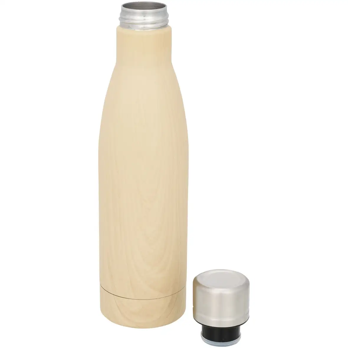 Kupfer-Vakuum Isolierflasche in Holzoptik, 500 ml – Ansicht 3