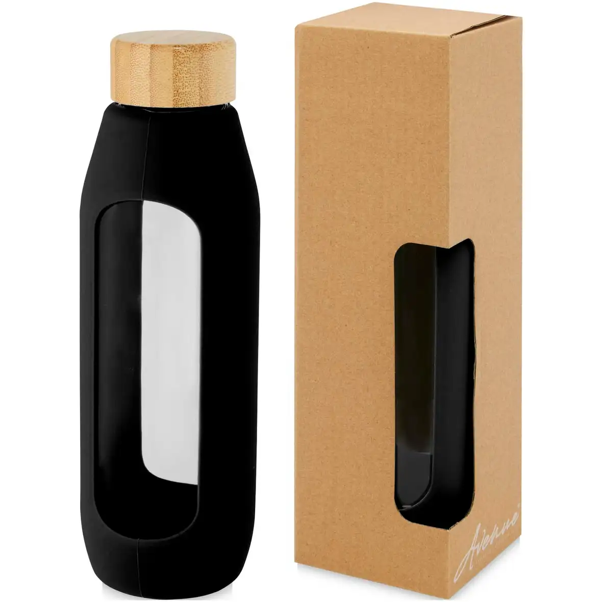 600 ml Flasche aus Borosilikatglas mit Silikongriff – Ansicht 5