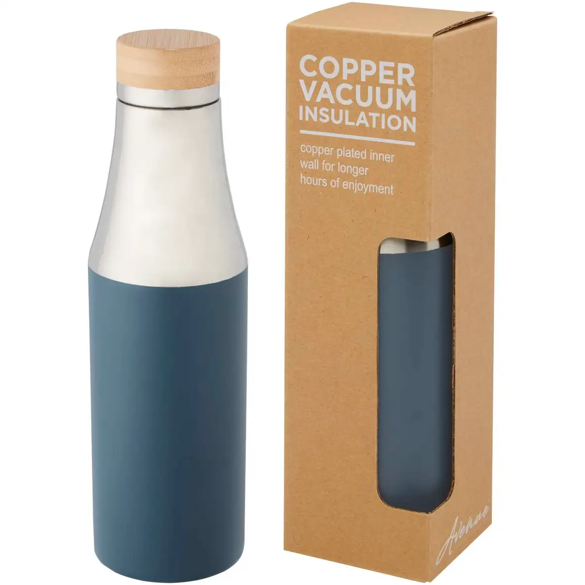 540 ml Kupfer-Vakuum Isolierflasche mit Bambusdeckel – Ansicht 9