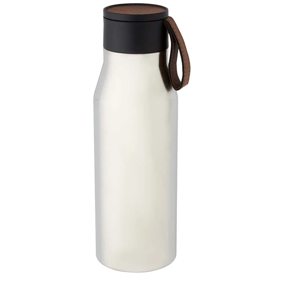 500 ml Kupfer-Vakuum Isolierflasche mit PU Kunststoffband und Deckel – Werbeartikel mit Logo bedrucken
