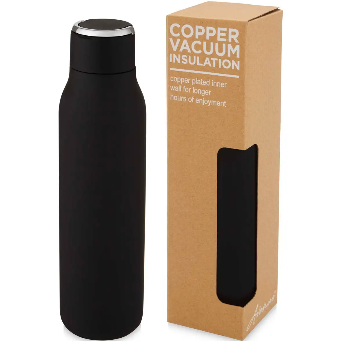 600 ml Kupfer-Vakuum Isolierflasche mit Metallschlaufe – Ansicht 10