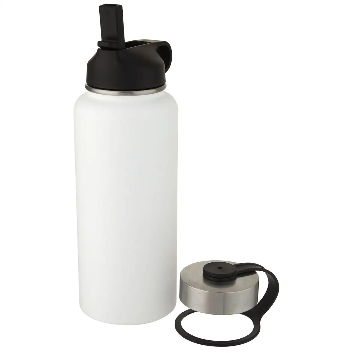 1 l Kupfer-Vakuum Isolierflasche mit 2 Deckeln – Ansicht 3