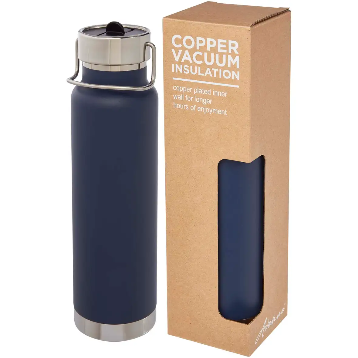 750 ml Kupfer-Vakuum Sportflasche mit Trinkhalm – Ansicht 7