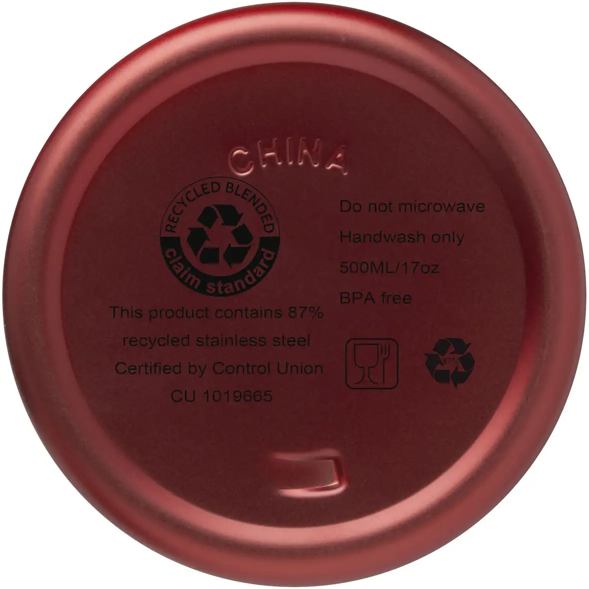RCS-zertifizierte Kupfer-Vakuum Isolierflasche aus recyceltem Edelstahl, 500 ml – Ansicht 10