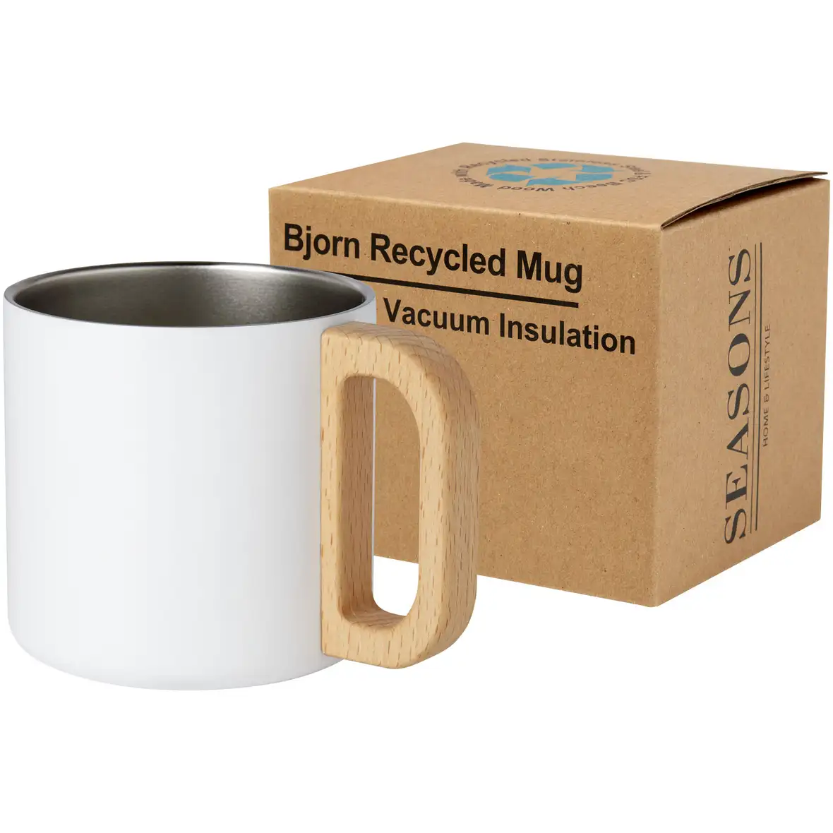 RCS-zertifizierter Becher aus recyceltem Edelstahl mit Kupfer-Vakuumisolierung, 360 ml – Ansicht 1