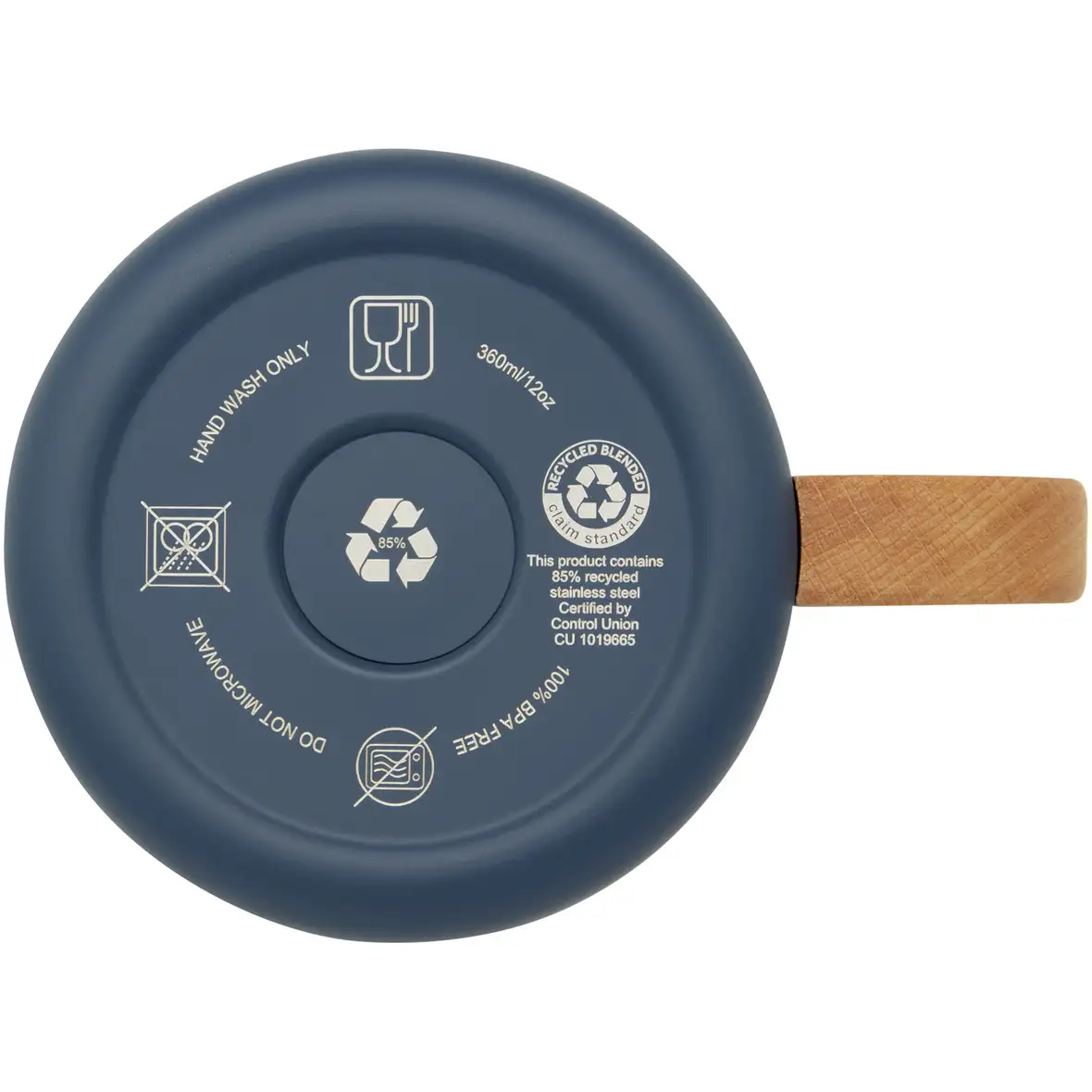 RCS-zertifizierter Becher aus recyceltem Edelstahl mit Kupfer-Vakuumisolierung, 360 ml – Ansicht 10
