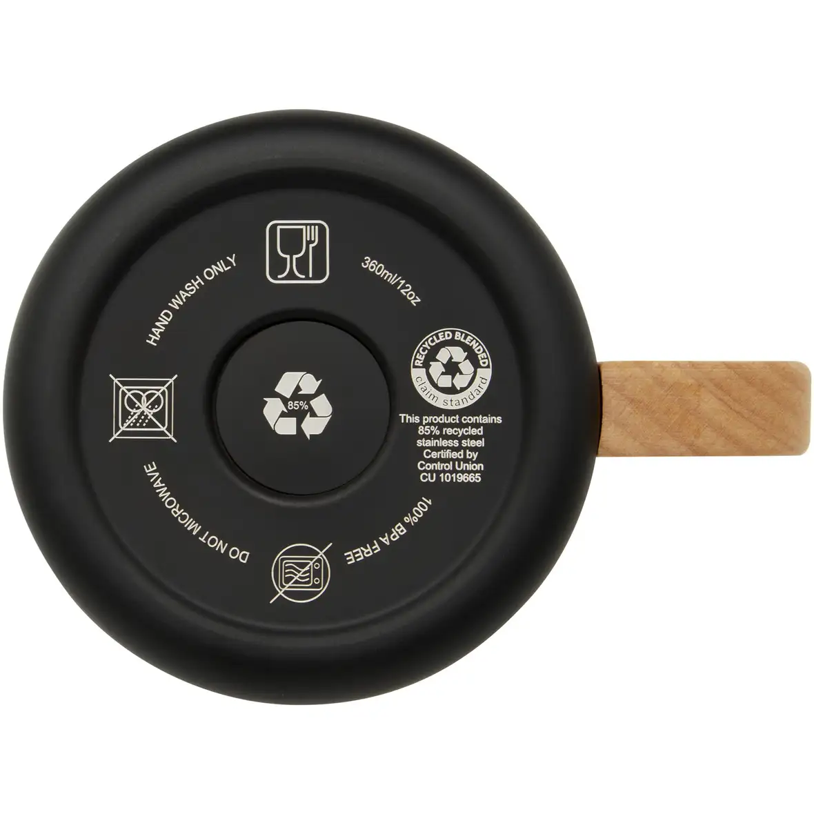 RCS-zertifizierter Becher aus recyceltem Edelstahl mit Kupfer-Vakuumisolierung, 360 ml – Ansicht 15